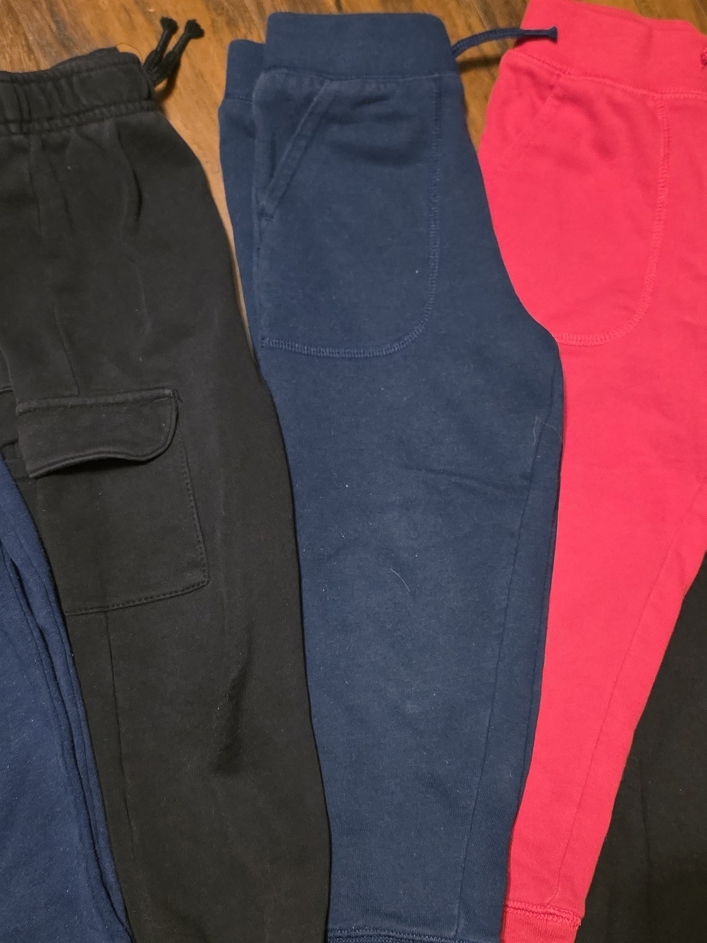 Kids Cozy Jogger Pants - Black, Navy & Red